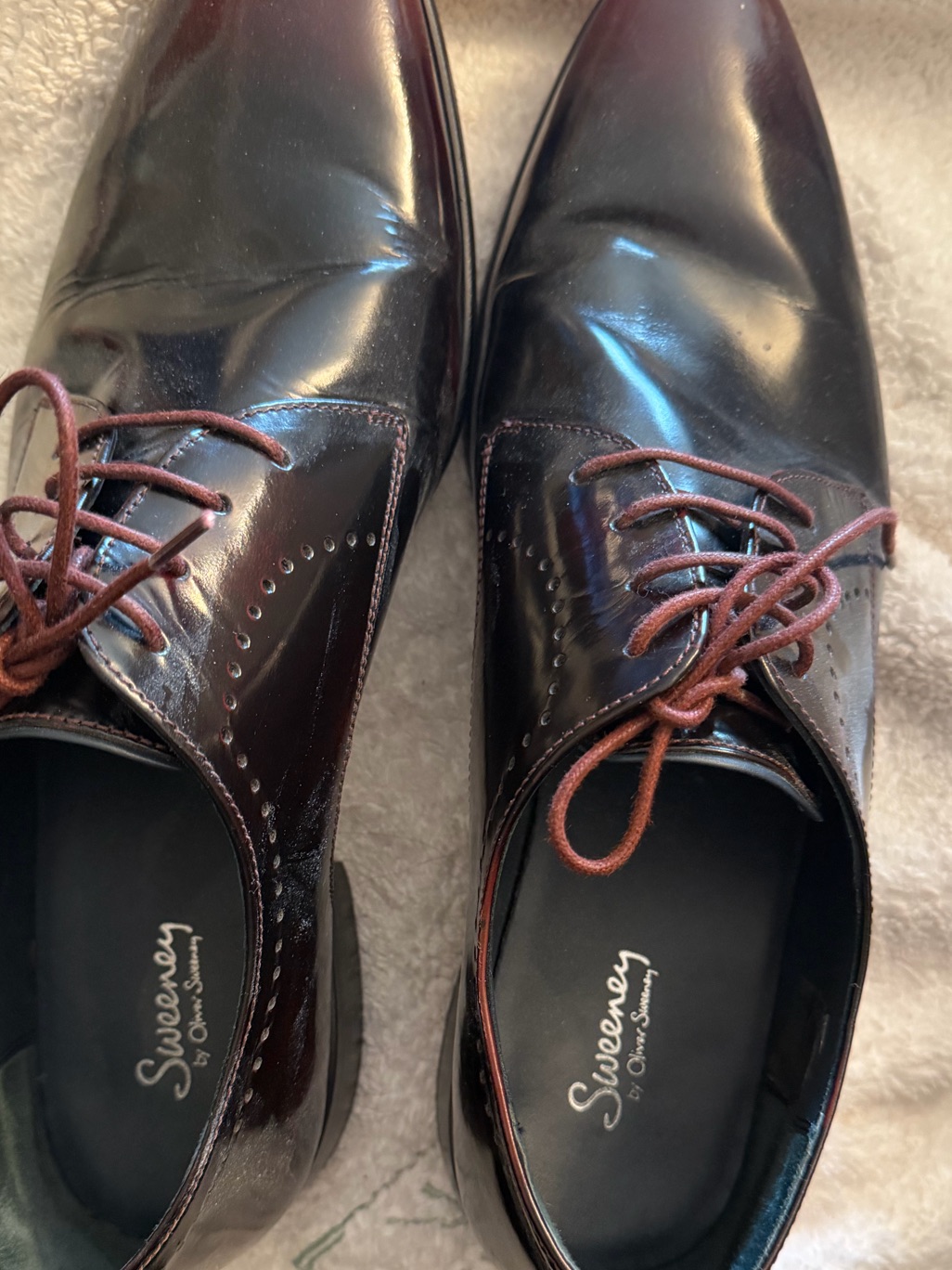 Men's Leather Lace-Up Oxfords By Sweeney Size 11 Like New! — image 3 of 7